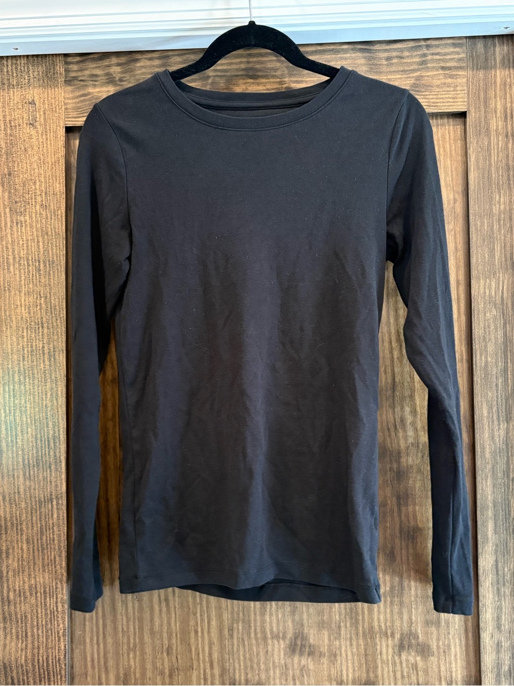 GAP Classic Black Long Sleeve Crew Neck Tee